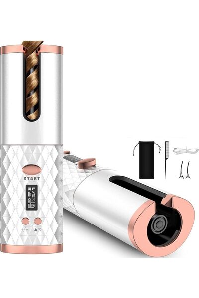 Generic Hair Curler,Rotating Curling Tongs, Curling Iron, Cordless Auto Curle...