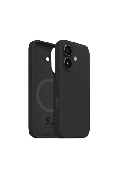 Crong Husă Magnetică Colorată - Etui iPhone 16 Plus MagSafe (negru)