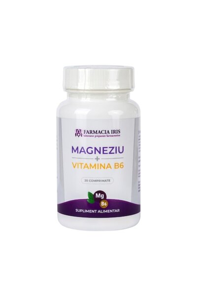 IRIS Supliment alimentar, Magneziu+Vitamina B6, 30 tablete