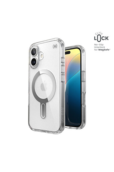 Speck Presidio Perfect-Clear ClickLock & MagSafe - Husă iPhone 16 (Transparen...