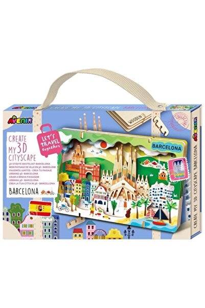 AVENİR Stw√≥rz pejza≈º miejski Barcelona - puzzle drewniane