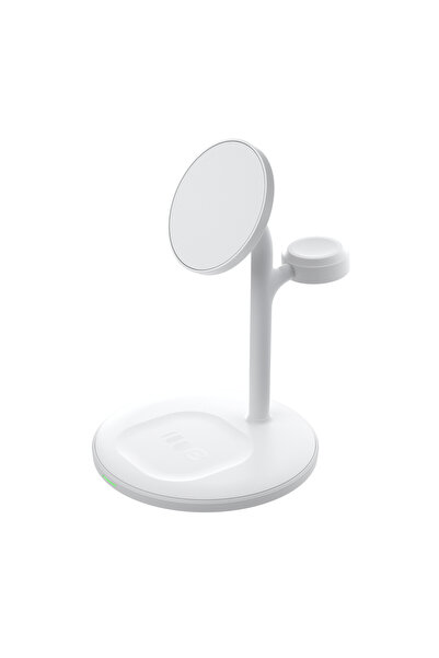 Greencell MagScape Încărcător Inductiv 3 în 1 MagSafe magnetic Alb