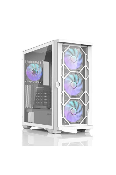 Zalman Carcasă Z10 DUO Albă, Mid Tower, ATX, 2xUSB 3.0, 1xUSB-C, 4x Ventilato...