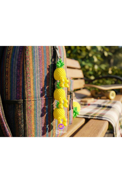 Lunera Accessories Pineapple Keychain |   Cute 3D Decorative Bag and Key Acce...