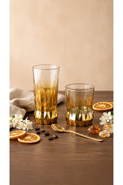 Maloria 12 Piece Gaia Gold Plated Water Set