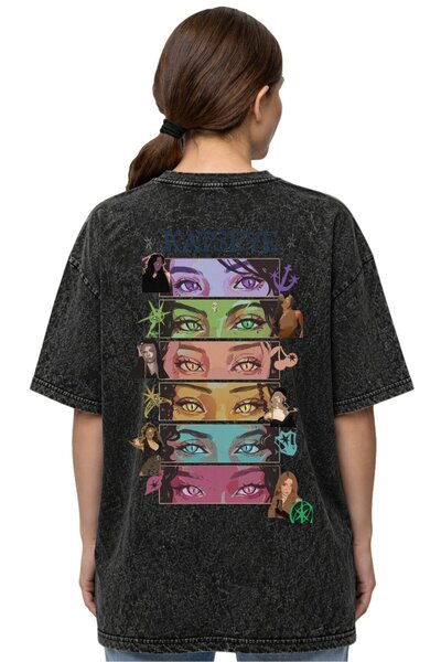 SEVBANO Katseye Kpop Music Group Back Printed Unisex Oversize Vintage Washed ...