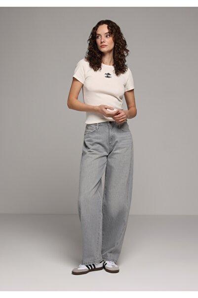 Colin's Baggy Fit Women's Gray Denim Jean Pants