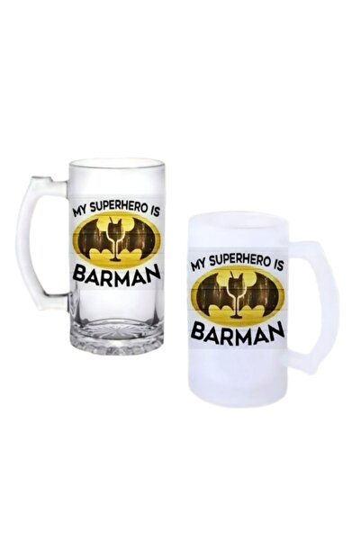 Ghostbastır Batman Beer Glass with Handle, Available in Frosted or Transparen...