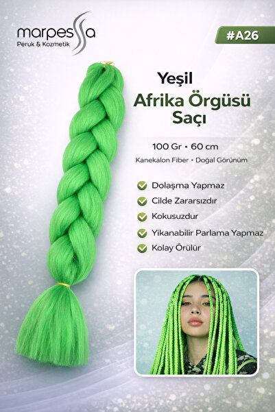 Marpessa Afrika Örgüsü Rasta Ve Box Braid Için Sentetik Saç 100gr