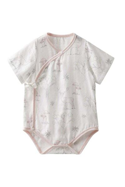 SEEDNUR Infant Baby Unisex Jumpsuits with Button Short Sleeve 70%Viscose（From...