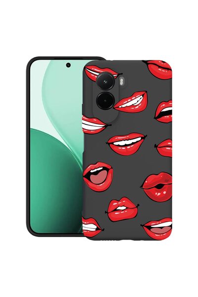 bestcase Θήκη TPU Υπέρλεπτη Συμβατή με Poco M7, με Σχέδιο Χειλιών - Μοτίβο Φι...