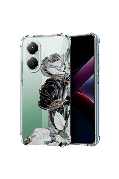 bestcase ¬Æ Husa compatibila Poco X7 Pro 5G, Anti Shock 1.5MM, Black Rose, Pr...