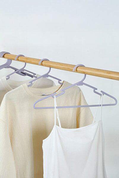 Miniso Licensed Non-Slip Clothes Hangers 10-Pack – Purple Wardrobe Closet Org...