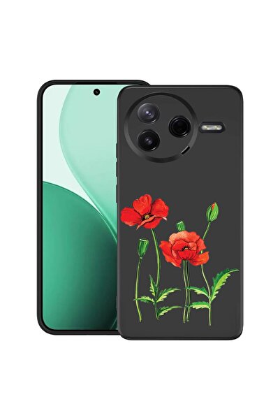 bestcase ¬Æ Husa TPU Ultra Slim Compatibil cu Poco F7 Pro, cu Design Red Popp...