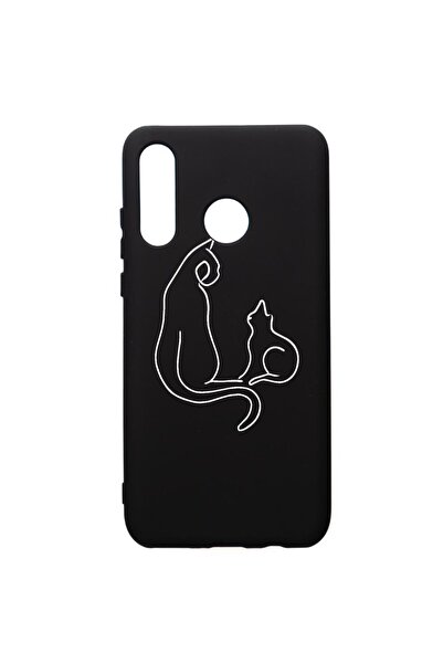 bestcase Husa Silicon Premium compatibila cu Huawei P30 Lite, Abstract Cat, c...