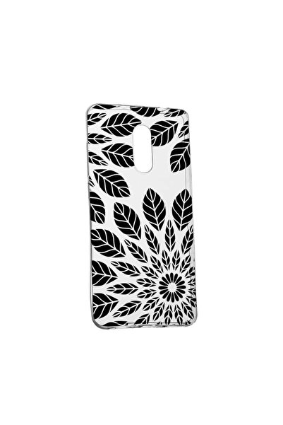 bestcase Husa Silicon, Transparent, Slim, Black Flower, Nokia 7