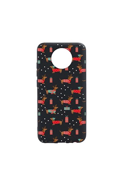 bestcase Силиконов калъф, съвместим с Nokia C30, Коледен дакел, устойчив на и...