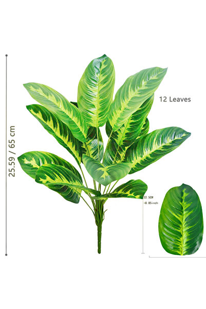 Choice9 نبات نخيل استوائي كبير صناعي LRJ-12Y-H-65-T39 بطول 65-125 سم/47.2 بوص...