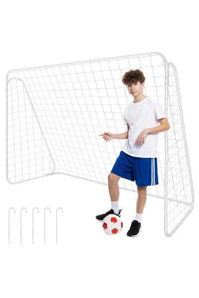 zola Poarta fotbal XXL, cadru metalic, plasa inclusa, ancore fixare, 213 x 15...