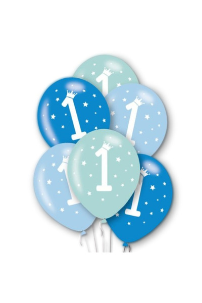 Flippy Set of 10 Number 1 Balloons for Party, Latex, 1st Birthday Decoration
