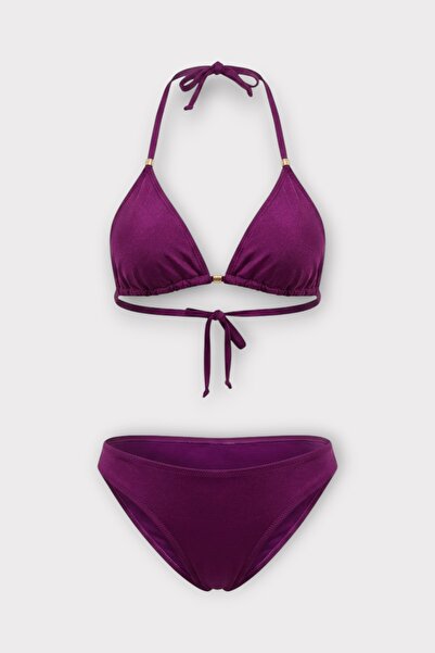 Nilmay mayo Set bikini acoperit cu detalii accesorii pentru femei