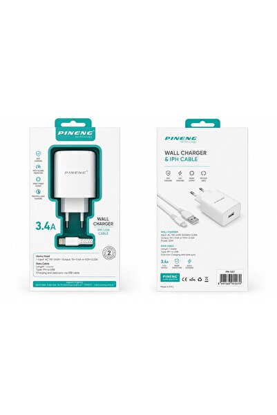 GENEL MARKALAR PİNENG IOS USB ŞARJ SETİ ( BAŞLIK VE KABLO )