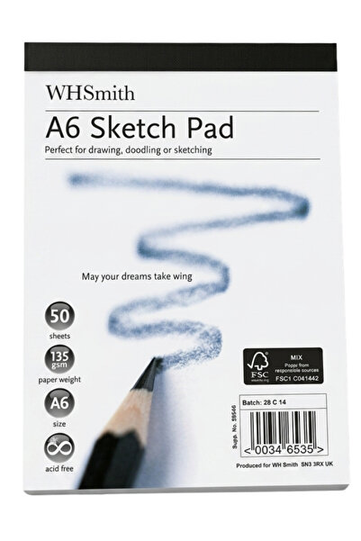 Dağtaş Kırtasiye Sketch Pad Drawing Notepad A6 50 Sheets 135 Grams 1 Piece