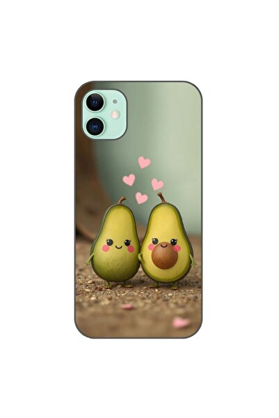 OEM Husa compatibila cu Apple iPhone 11 Silicon Gel Tpu Model Kawaii Avocados...