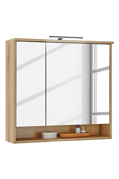 OEM Re-Bloom – Bathroom Mirror Cabinet 80x75x23 cm, LED Lighting, 2 Mirror Do...