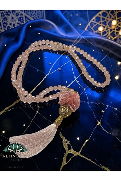 Altınoluk Haremia Crystal Stone Rose Detailed 99' Rosary 8 mm |   Stylish Gif...