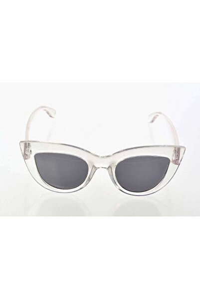Generic Brand Transparent White Frame Cat Eye Women's Sunglasses - Fashion Ey...