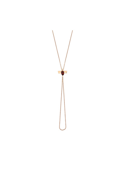 BEE GODDESS Kraliçe Arı Garnet Pırlanta Gümüş Şahmeran