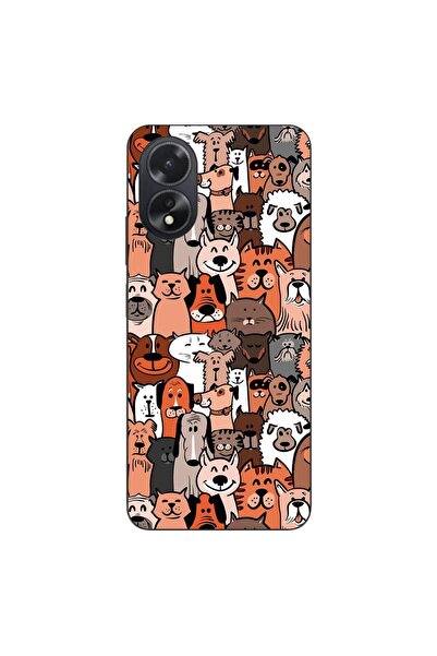 OEM Husa compatibila cu Oppo A38 4G Silicon Gel Tpu Model Caini si Pisici Pat...