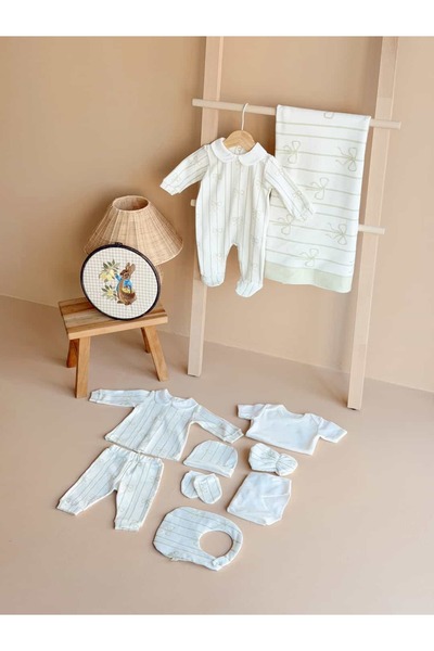 Deddy Atelier Yeşil Fiyonk Detay Hastane Çıkışı 10'lu Set
