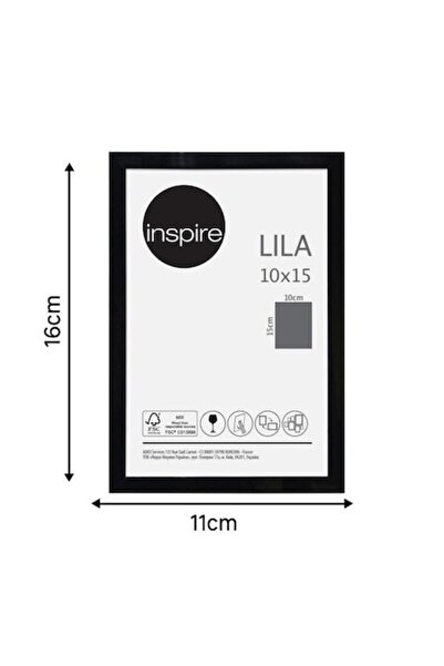 Inspire Premium black photo frame 10 x 15 cm elegant plastic interior decor
