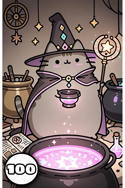 Pusheen Carte de colorat, 100 de ilustratii , A4