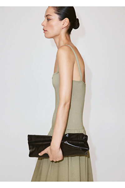 MANGO Woman Ruched V-neck dress
