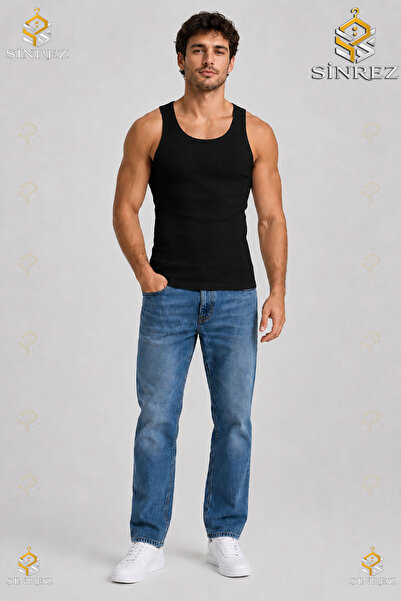 SİNREZ Men's Halter Neck Lycra Sports Singlet Srn Mannequin