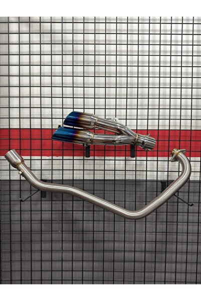 BAY TVS RAİDER HEADERS KOMPLE VE ÇİFT ÇIKIŞ BUKALEMUN AKRAPOVİÇ EGZOZ SET