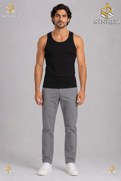 SİNREZ Men's Halter Neck Lycra Sports Singlet Mhsn Mannequin