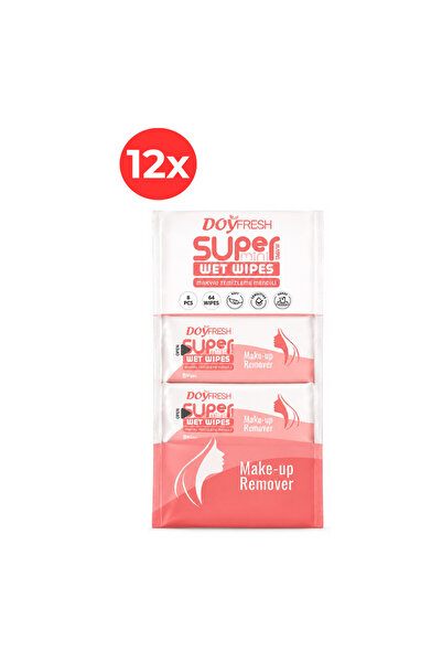 DOYFRESh 12x MINI Wet Wipes Make Up 8x8pcs