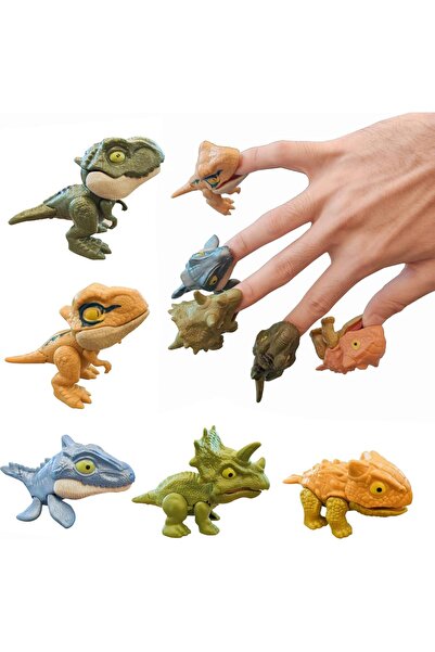 Arabest 5-Pack Dinosaur Finger Puppets, Movable Pivot Biting Finger Toys, Cut...