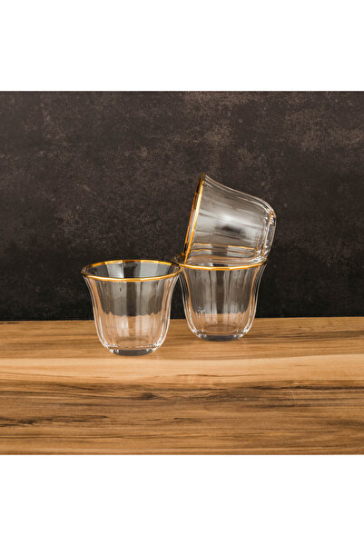 Dania Saudi Arabia Glass Coffee Cups with Golden Line Luxury Design ☕ 💛 |   ...