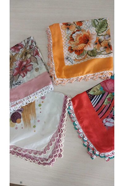 Papatyam 4 Pieces of 100 X 100 Polyester Mixed Dowry Crochet Yemeni