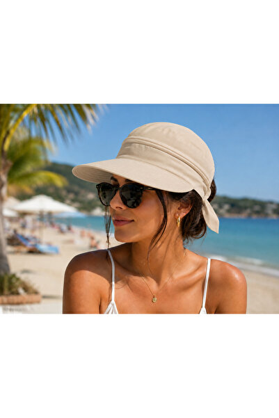 moda nokta Summer Sun Hat – Zippered Visor Hat with Uv Protection and Open Top