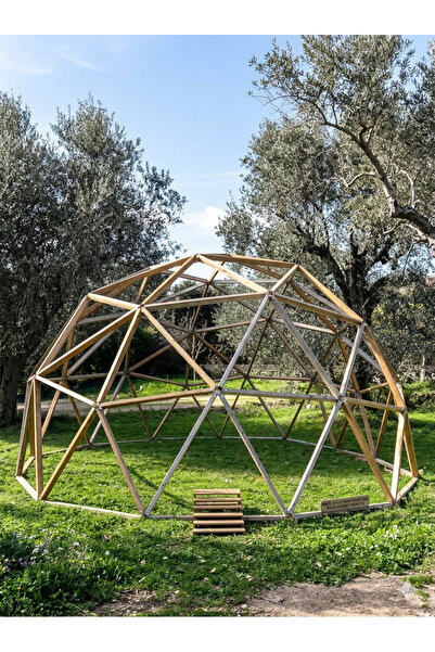 ULU KUBBE 3V 3/8 Jeodezik Kubbe, Lüks Çadır, Glamping Dome Kurma Kiti Hazır Y...