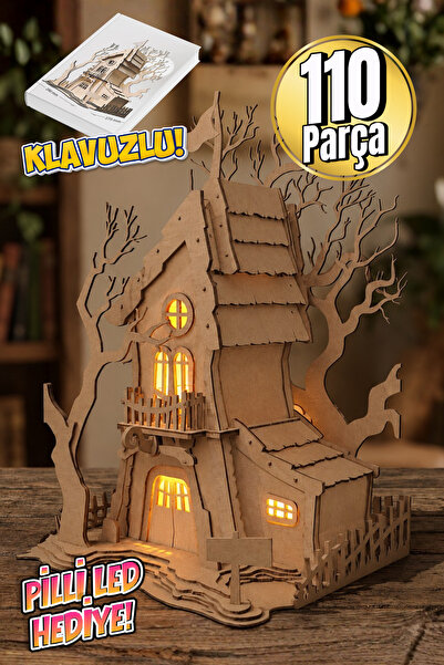 eslazerkesim Fısıldayan Orman Evi Maketi - Kendin Yap (DIY) Dekoratif Kit - 3...