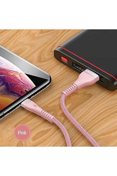 Usams Kabel pleciony U33 lightning 1,2m2A Fast Charging r√≥≈ºowy/pink SJ360US...