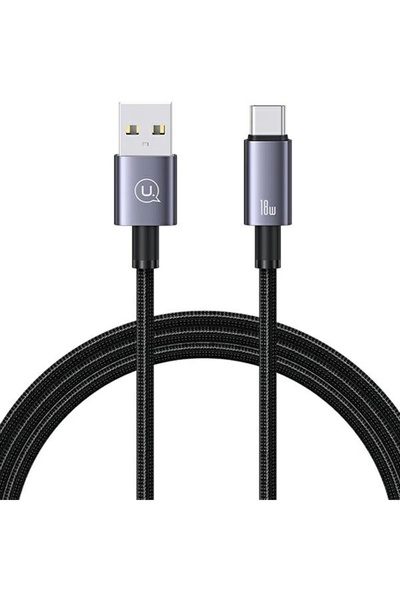 Usams Kabel USB na USB-C 3A 1,2mFast Charging stalowy/tarnish SJ663USB01 (US-...