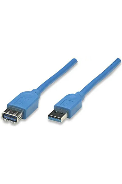 MANHATTAN Kabel USB 3.0 A-A prodlu≈æovac√≠ 2m, modr√Ω